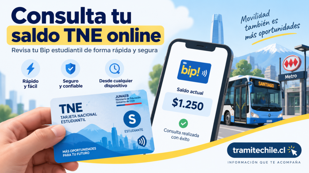 Cómo consultar el saldo de tu TNE Bip! en línea