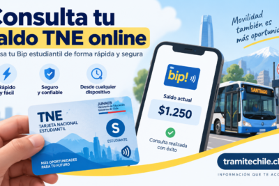 Cómo consultar el saldo de tu TNE Bip! en línea
